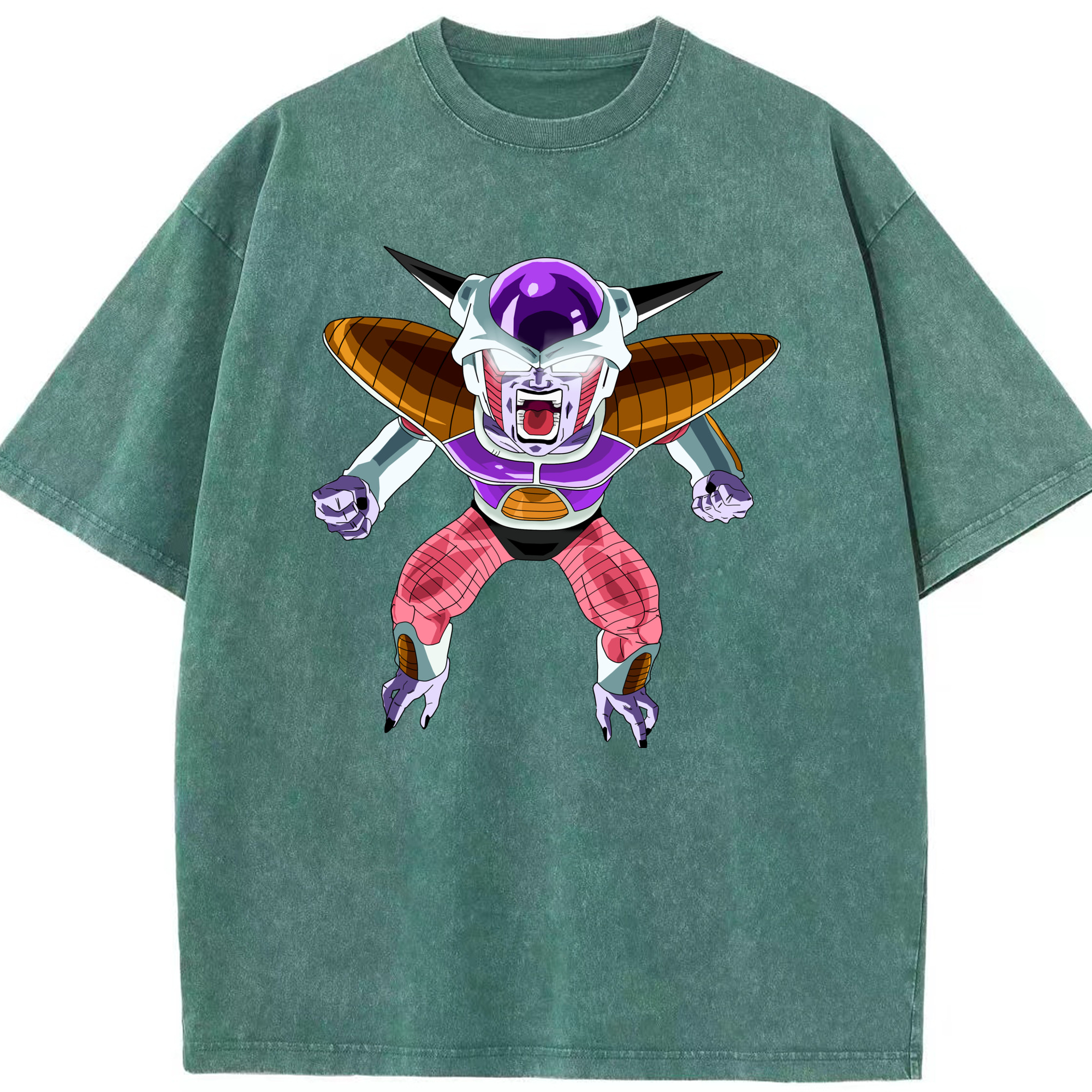 （画像用） ドラゴンボール フリーザ DRAGON BALL Frieza 綿100% ヴィンテージ風 半袖Tシャツ（フロントプリント）